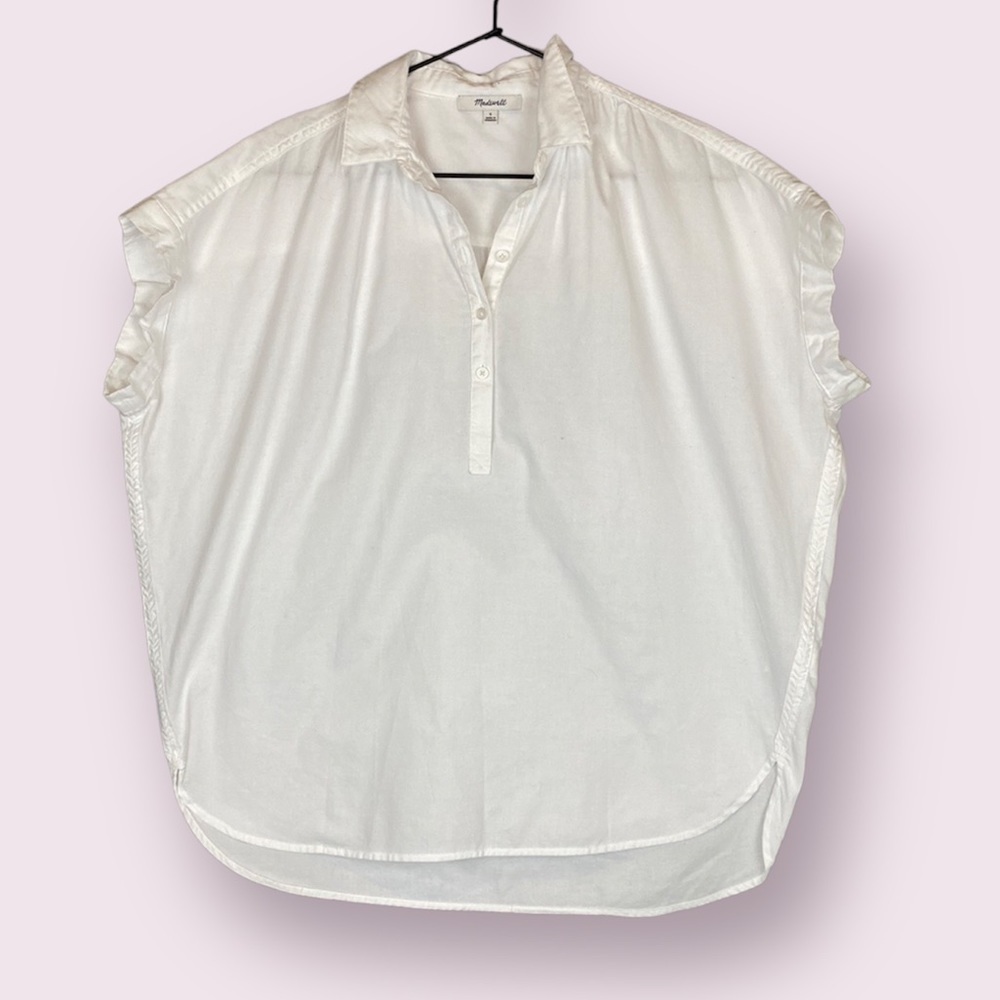 Madewell pop over boxy blouse
